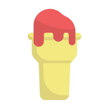 Dondurma simgesi tasarımı vektör çizimi