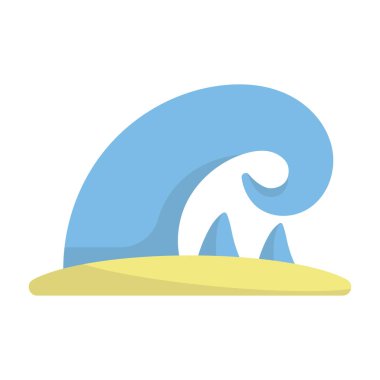 Dalga simgesi tasarım şablon çizimi