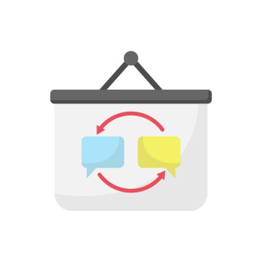 Simge tasarımı şablon illüstrasyonu çalıştırılıyor