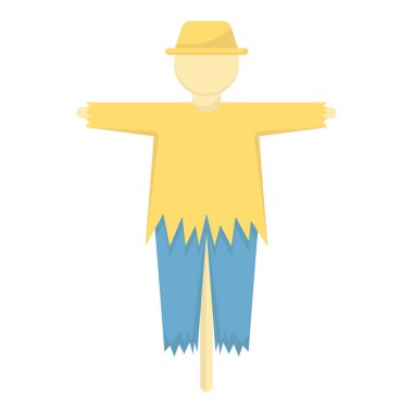 bostan korkuluğu simgesi tasarım şablonu çizimi