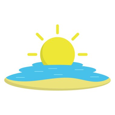 gündoğumu ikonu tasarım şablonu çizimi