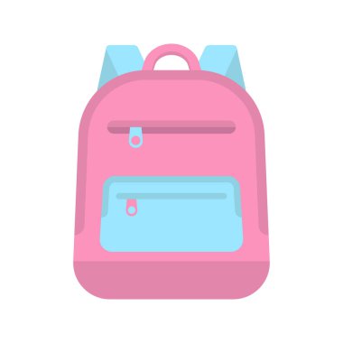 Sırt çantası simgesi tasarımı vektör çizimi