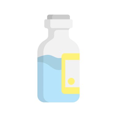 Vial simge tasarımı vektör çizimi