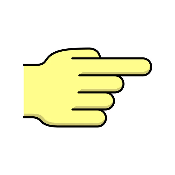 Hand Pointer Right Icon Design Template Vector Illustration —  Vetores de Stock