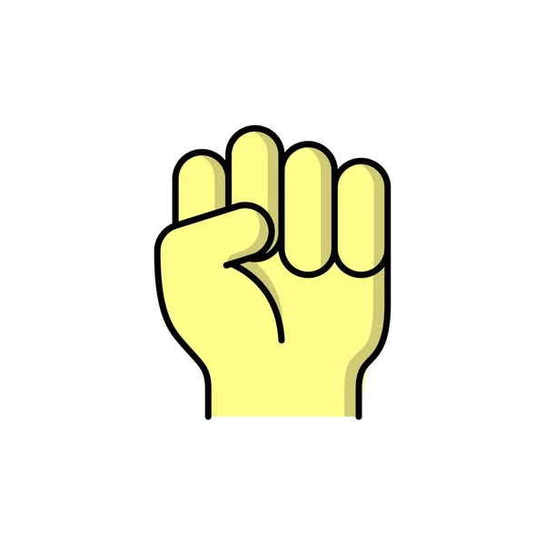 Fist Hand Icon Design Template Vector Illustration —  Vetores de Stock