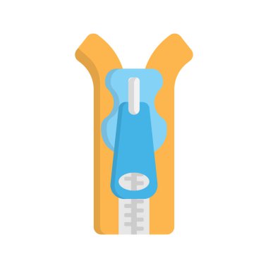 Fermuar simgesi tasarımı vektör çizimi