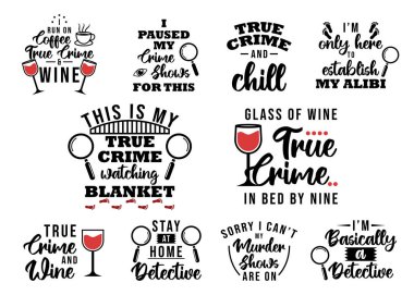 Gerçek Suç Harfleri Paketleri Tırnak Vektörü