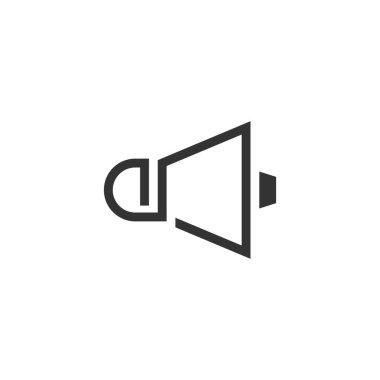 Megafon logosu tasarım şablonu çizimi