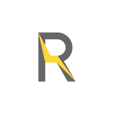 İlk r cıvata logosu tasarım şablonu çizimi