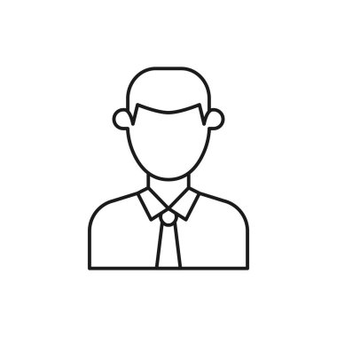 Avatar line art icon design template vector illustration