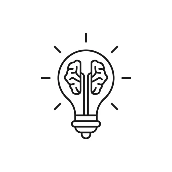 Bulb Line Art Icon Design Template Vector Illustration — Stock Vector