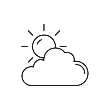 Weather line art summer holidays icon design template vector illustration