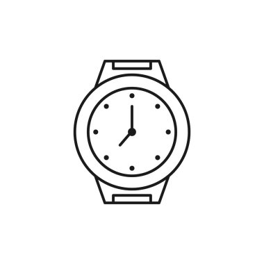 Watch line art contact us icon design template vector illustration
