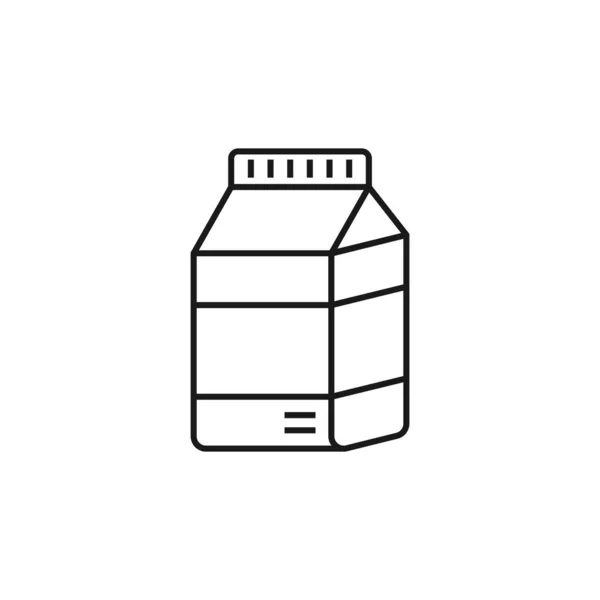 Молочная Линия Художественных Продуктов Напитков Иконок Дизайн Шаблона Векторной Иллюстрации — стоковый вектор