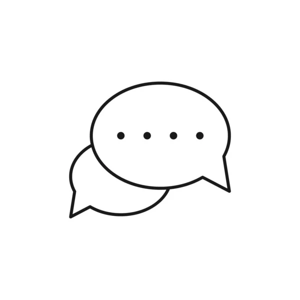 Speech Bubble Line Art Contact Icon Design Template Vector Illustration — Stockvector