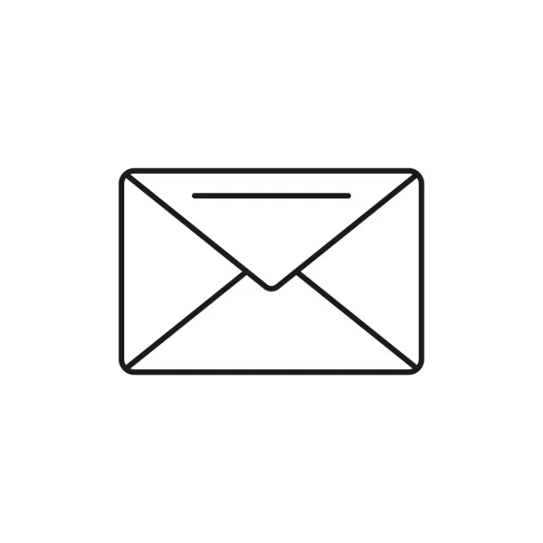 Mail Line Art Contact Icon Design Template Vector Illustration — 图库矢量图片