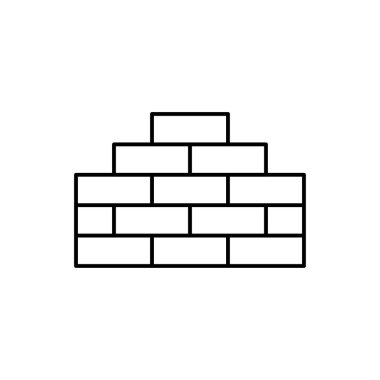 Brick line art icon design template vector illustration