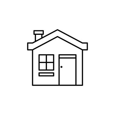 House line art icon design template vector illustration