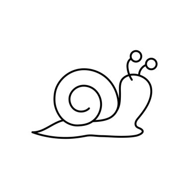 Snail line art icon design template vector illustration