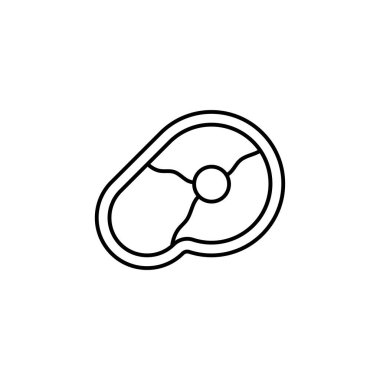 Meat line art butcher icon design template vector illustration