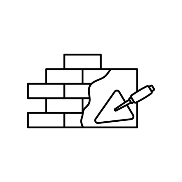 Brick Line Art Icon Design Template Vector Illustration — Vettoriale Stock
