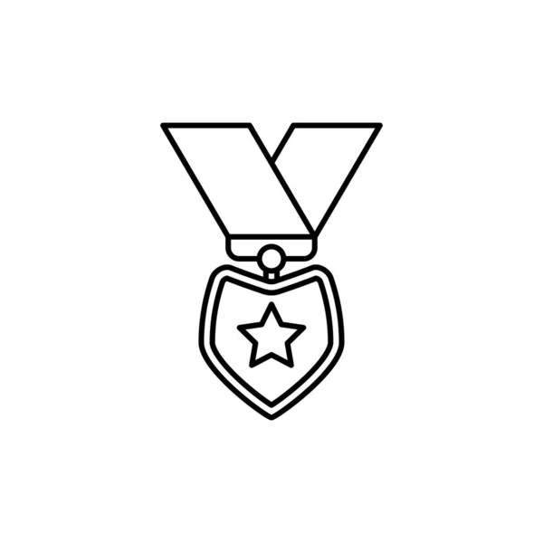 Medal Line Art Icon Design Template Vector Illustration — Archivo Imágenes Vectoriales