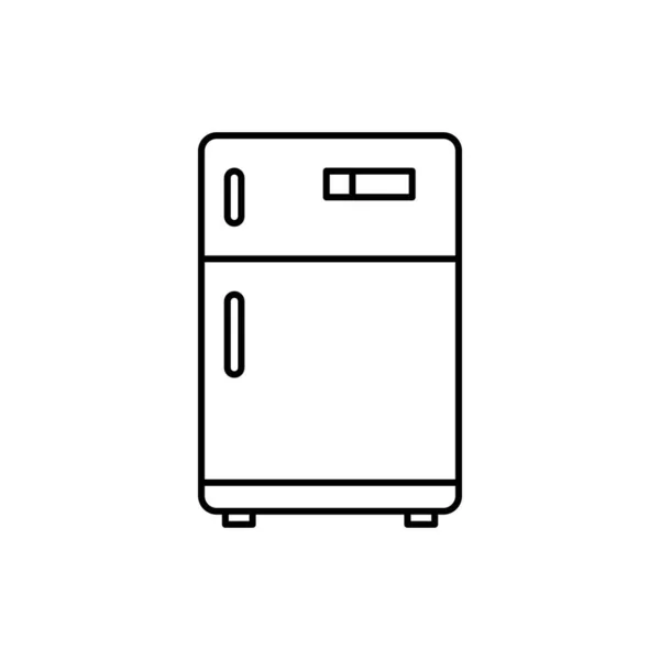 Fridge Line Art Butcher Icon Design Template Vector Illustration — 图库矢量图片