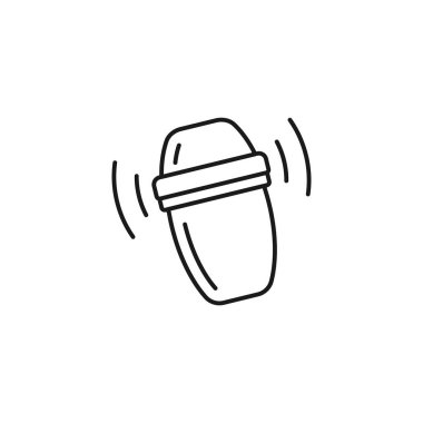 Shaker line art tea icon design template vector illustration