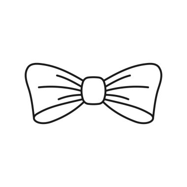 Ribbon Bow line art ribbon icon design template vector illustration