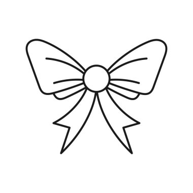 Ribbon Bow line art ribbon icon design template vector illustration