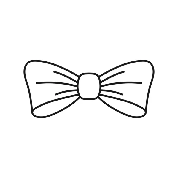 Ribbon Bow Line Art Ribbon Icon Design Template Vector Illustration — Image vectorielle