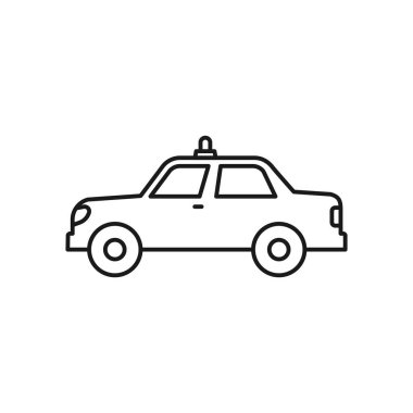 Taxi line art transport icon design template vector illustration
