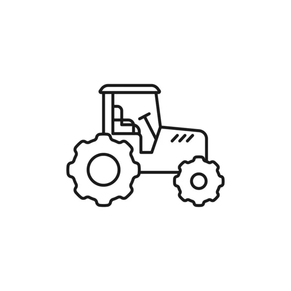 Tractor Line Art Transport Icon Design Template Vector Illustration — Stockvektor