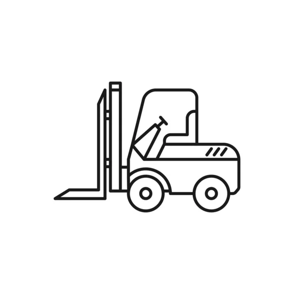 Forklift Line Art Transport Icon Design Template Vector Illustration — Vetor de Stock