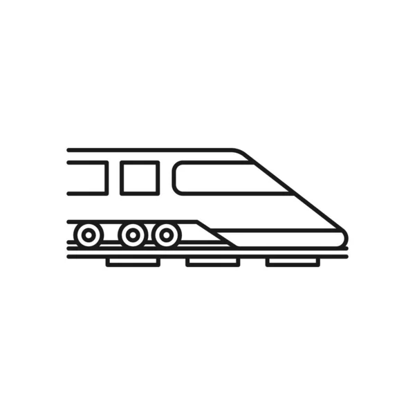 Train Line Art Transport Icon Design Template Vector Illustration — ストックベクタ