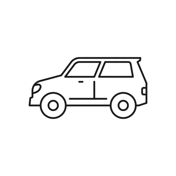 Car Line Art Transport Icon Design Template Vector Illustration - Stok Vektor