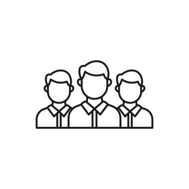 Community line art business cooperation icon design template vector illustration