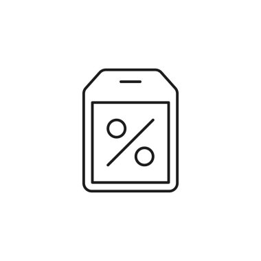 Discount line art sales icon design template vector illustration
