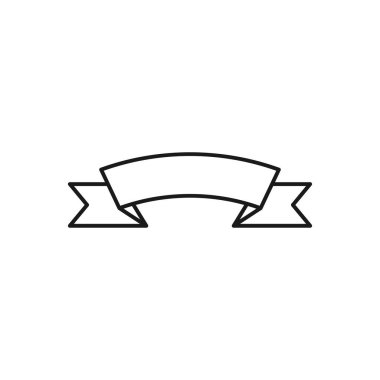 Ribbon line art lineal ribbons icon design template vector illustration