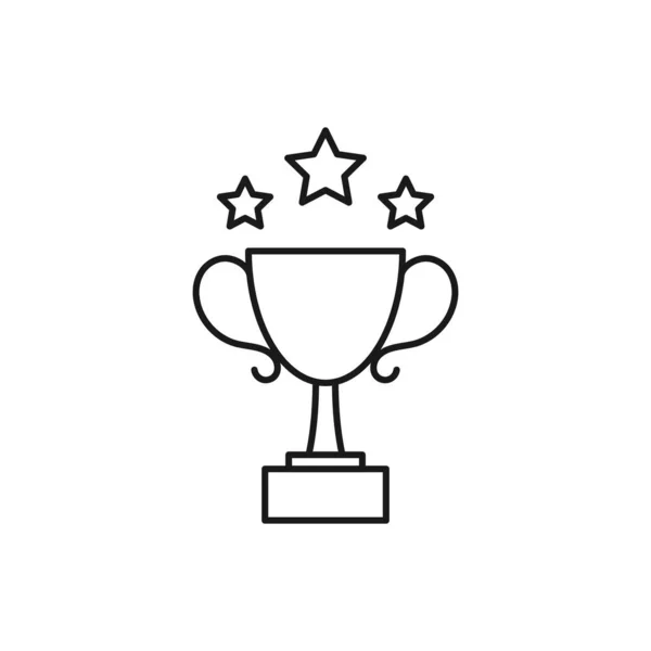 Winning Line Art Business Cooperation Icon Design Template Vector Illustration — ストックベクタ