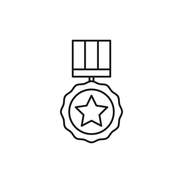 Award Line Art Business Cooperation Icon Design Template Vector Illustration — 스톡 벡터