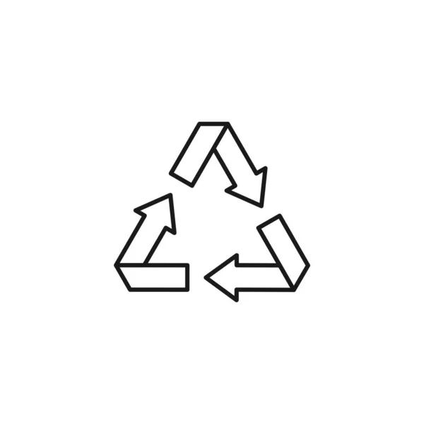 Recycle Line Art Ecology Icon Design Template Vector Illustration — Vector de stock