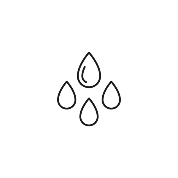 Water Line Art Ecology Icon Design Template Vector Illustration — Stockvector