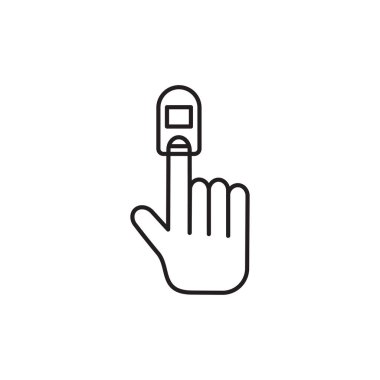 Oxiemeter line art icon design template vector illustration