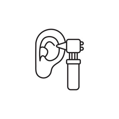 Otoscope line art icon design template vector illustration