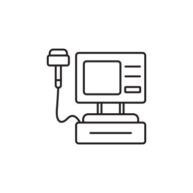 Sonograpgy line art icon design template vector illustration