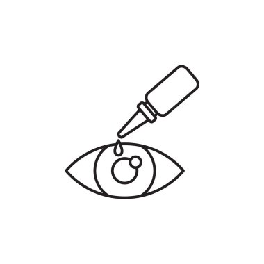 Eyedropper line art icon design template vector illustration