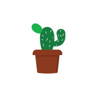 Kaktüs Simgesi tasarımı vektör çizimi