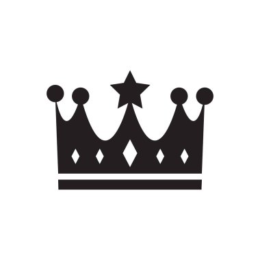 Crown silhouette icon design template vector illustration