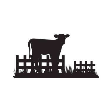 Calf line art icon design template vector illustration